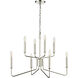 Raven 8 Light 28 inch Polished Nickel Chandelier Ceiling Light